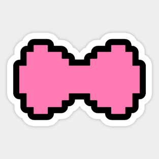 Pixelated Pink Bow Sticker